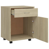 Storage Cabinet Sonoma oak Engineered wood Medium Rollable 808443