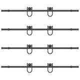 Sliding Door Hardware Kit 366 cm Steel Black 3295757