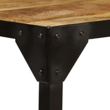 Coffee Table Solid Rough Mango Wood and Steel 110 cm 246631