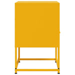 ZNTS Bedside Cabinets 2 pcs Mustard Yellow 36x39x60.5 cm Steel 846561