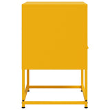 ZNTS Bedside Cabinets 2 pcs Mustard Yellow 36x39x60.5 cm Steel 846561