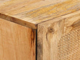 Highboard with Storage Brown 90 x 33 x 75 cm Solid Mango Wood 4018073