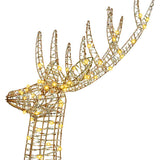 3D Reindeer with 250 LEDs Warm white 91 x 32 x 180 cm PET 42019059