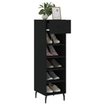 ZNTS Shoe Cabinet Black 30x35x105 cm Engineered Wood 829693