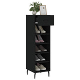 ZNTS Shoe Cabinet Black 30x35x105 cm Engineered Wood 829693