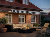 Manual Awning Frame with LEDs Anthracite and White 3 x 2 m 3420522
