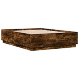 Bed Frame without Mattress Smoked Oak 140x190 cm 3209734