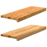Window Sills 2 pcs Light Brown 70x25x2 cm Solid Wood Oak 4009141