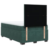 Box Spring Bed with Mattress Dark Green 120x190 cm Small Double Velvet 3290855