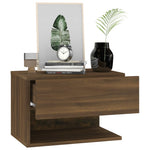 ZNTS Wall-mounted Bedside Cabinets 2 pcs Brown Oak 816951