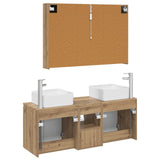 Bathroom Cabinet Set 4 pcs Artisan Oak Engineered Wood 3406390