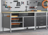 Work Bench with Drawer Black and Grey 100 x 55 x 85 cm 4103458