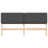 Upholstered Headboard with Headboard Brown and Dark Grey 200 cm 880049
