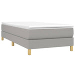 Box Spring Bed Frame Light Grey 90x200 cm Fabric 3120582
