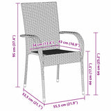 Garden Dining Set 5 pcs Grey Powder-Coated Steel 3379411