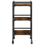 Kitchen Trolley Smoked Oak 50x35x75.5 cm Engineered Wood 842348
