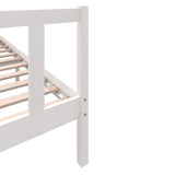 3101369 Bed Frame without Mattress White Solid Wood 200x200 cm