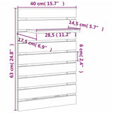 Wall-mounted Bedside Shelves 2 pcs White Solid Wood Pine 824769