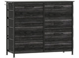 Chest of Ten Fabric Drawers - Black T3398P377782
