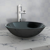 Basin Tempered Glass 42 cm Black 142231