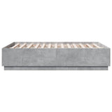Bed Frame without Mattress Concrete Grey 135x190 cm Double 3209740