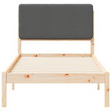 Bed Frame with Upholstered Headboard Dark Grey 80 x 200 cm 877940