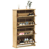 Shoe Cabinet "Corona" 99x32x163,5 cm Solid Wood Pine 4002787