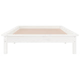 LED Bed Frame without Mattress White 75x190 cm Small Single Solid Wood 820632