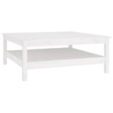 Coffee Table White 100x100x40 cm Solid Wood Pine 814295