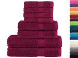8 Piece Premium Towel Set SOLUND Bordeaux 600 gsm 137539