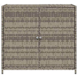 Garden Storage Cabinet Grey 83x45x76 cm Poly Rattan 365545
