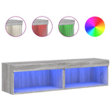 TV Cabinets with LED Lights 2 pcs Grey Sonoma 60x30x30 cm 837138