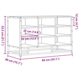 Shoe Bench Brown Oak 84x40x53.5 cm Engineered Wood and Metal 849233