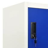 Locker Cabinet Grey and Blue 90x40x180 cm Steel 339826