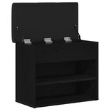 Storage Bench Black Oak 62 x 32 x 50 cm Engineered Wood 862990