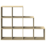 Room Divider Bookcase 3-Tier Sonoma Oak 137.5x29x103.5 cm Engineered Wood 857978