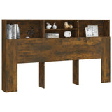 Headboard Cabinet Smoked oak 180x19x103.5 cm 817255