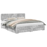 Bed Frame Concrete Grey 180 x 200 cm Engineered Wood 3412342