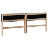Upholstered Headboard Dark Grey 200 cm Solid Pine Wood 879155
