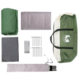 Family Tent with Roof Green 380 x 260 x 190 cm Polyester 42028493