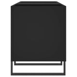 Record Cabinet Black 121x38x48 cm Engineered Wood 831685