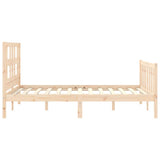 Bed Frame without Mattress Small Double Solid Wood Pine 3192981
