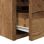 ZNTS Wall-mounted Bedside Cabinets 2 pcs Old Wood 38x34x40 cm 861262