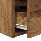 ZNTS Wall-mounted Bedside Cabinets 2 pcs Old Wood 38x34x40 cm 861262