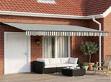 Manual Retractable Awning Anthracite and White 4 x 2 m 3420427