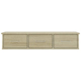 Wall-mounted Drawer Shelf Sonoma Oak 88x26x18.5 cm Engineered Wood 800597
