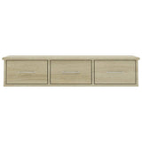 Wall-mounted Drawer Shelf Sonoma Oak 88x26x18.5 cm Engineered Wood 800597