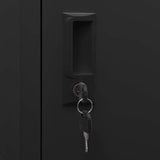 Locker Cabinet Black 38x45x180 cm Steel 339786