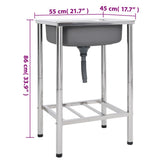 Camping Sink Single Basin Stainless Steel 151210