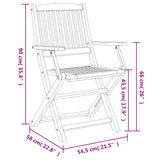 7 Piece Garden Dining Set Solid Wood Acacia 3214238